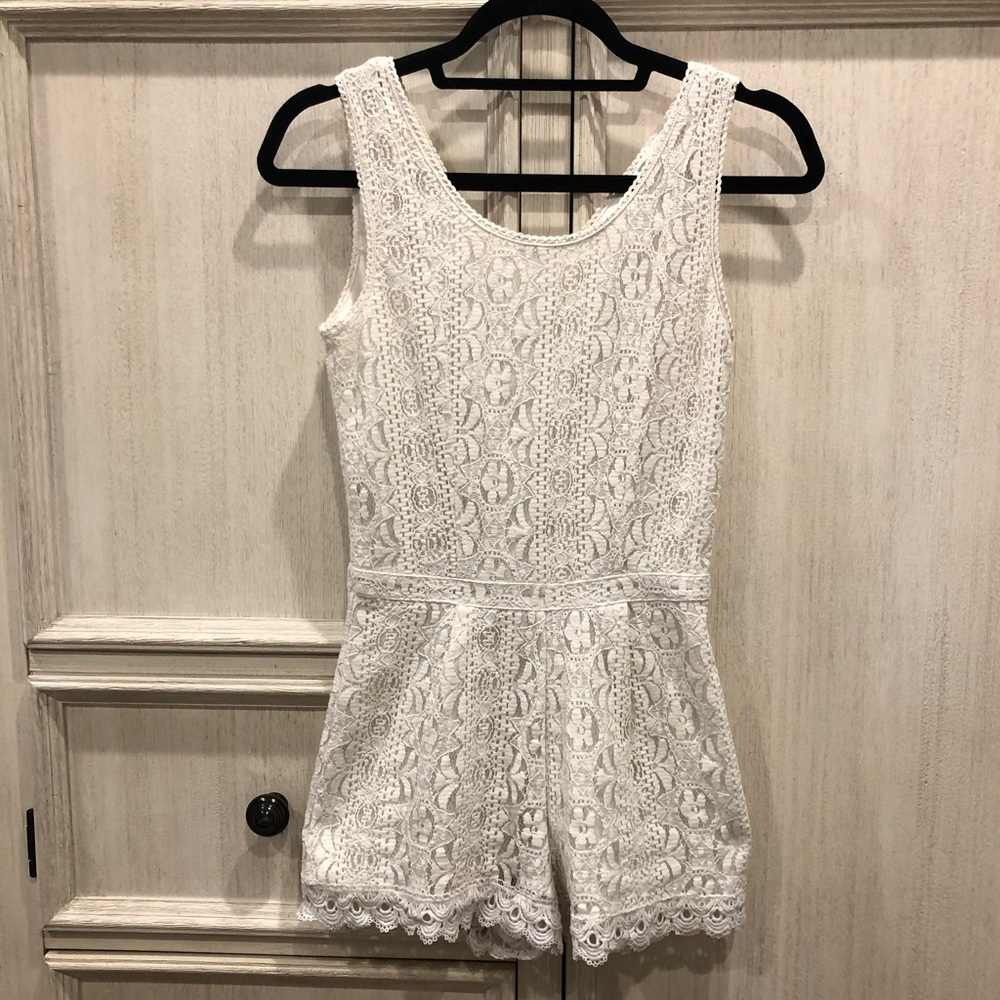 Japna White Lace Romper